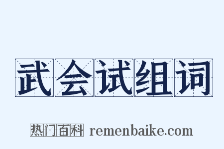 武会试组词是什么意思的图片